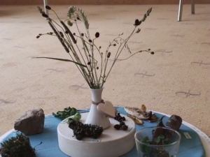 Symbolische Aufstellung mit Naturmaterialien zur Begleitung von Veränderungsprozessen in Teams