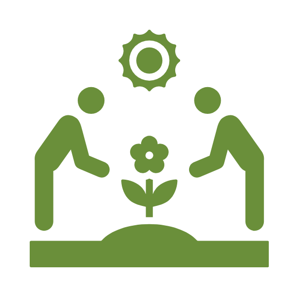 Piktogramm für Wachstum und nachhaltige Teamentwicklung